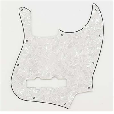 White pearloid pickguard for Jazz Bass US/MExican