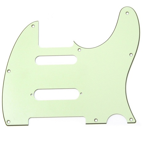 Pickguard Blanc Vieilli 3 Plis - 5 Trous Pour Fender Esquire Tele - Modèle Vierge Sans Trou De Micro