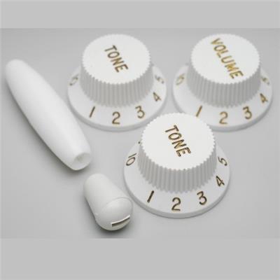 ACCASTILLAGE PLASTIQUE STRAT : BOUTONS ET EMBOUTS BLANCS