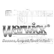 CHEVALET BASSE 2 PIECES WARWICK 5 CORDES CHROME