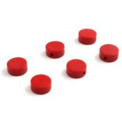 6 BOUTONS ROND ROUGE TAGADA 6.3x13.5mm