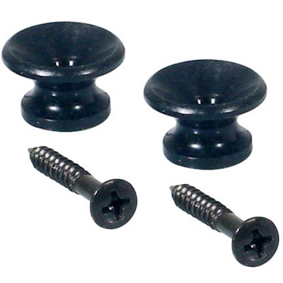 2 ATTACHE-COURROIE NOIRES FORME VINTAGE 13mm