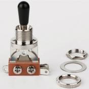 SELECTEUR TOGGLE 3P NICKEL EMBOUT NOIR IMPORT COREE