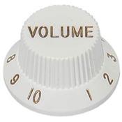 1 BOUTON STRAT BLANC VOLUME 6mm UNIVERSEL