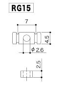 1 GUIDE CORDES CYLINDRIQUE GOTOH RG15 NOIR