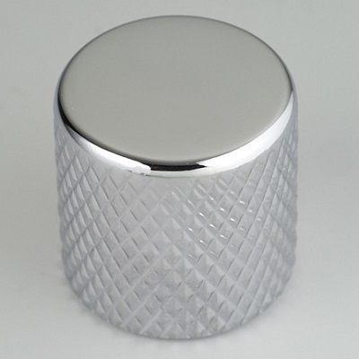 1 BOUTON DOME PLAT CHROME US 19,3x19,2x6,35mm