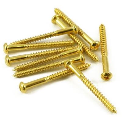 4 VIS A BOIS MICRO BASSE P90 etc. PHILLIPS PLAQUEES OR 34x2,8mm