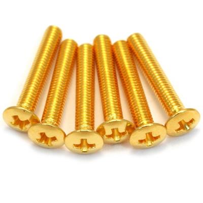 6 VIS BOUTONS DE MECANIQUES TYPE GROVER/SCHALLER DOREES 16mm