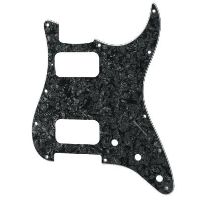 PICKGUARD STRAT HH SANS CAPOTS BLACK PEARL