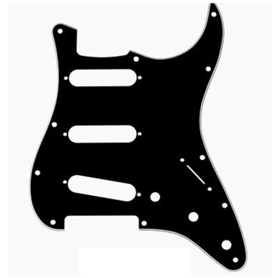 PICKGUARD FENDER SSS STANDARD NOIR 3 PLIS