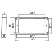 1 CONTOUR MICRO HUMBUCKER NOIR PLAT CHEVALET VIS