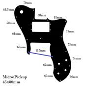 PICKGUARD MIJ TELE DELUXE CUSTOM NOIR 3 PLIS