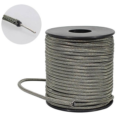 USA made shielded waxed cotton braided push back wire 50 feet