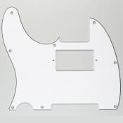 GAUCHER PICKGUARD TELE BLANC 3 PLIS H HUMBUCKER WD