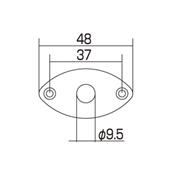 COQUE JACK OVALE CUVETTE ANTIQUE BRASS + VIS