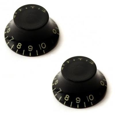 2 Relic Black Guitar Bell Knob Inch size