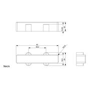 MICRO DELANO JAZZ-BASS SPLIT COIL 4 CORDES FERRITE JMVC-4FE-M2 MANCHE