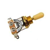 SELECTEUR TOGGLE SWITCH 3P DORE EMBOUT IVOIRE IMPORT 3.8mm