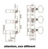 MECANIQUES GROVER F306G HAUSER DOREES TETE AJOUREE EBENE