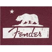 T.SHIRT FENDER BEAR SANGRIA RED TAILLE XL
