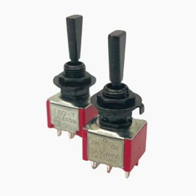 MINI SWITCH ON/OFF/ON NOIR DPDT ALLPARTS