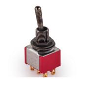 MINI SWITCH ON/ON 6 POLES TIGE LONGUE NOIR MEC