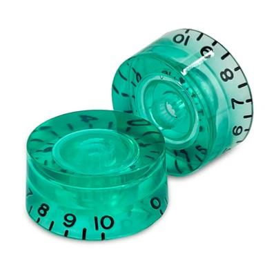 2 BOUTONS LOUPE VERT TRANSLUCIDE US