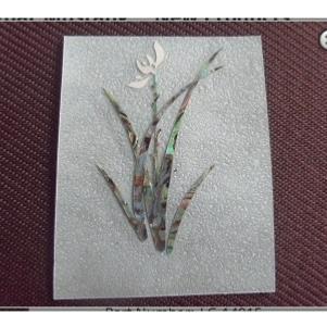 AUTOCOLLANT FLEUR BLANCHE MOP ET ABALONE