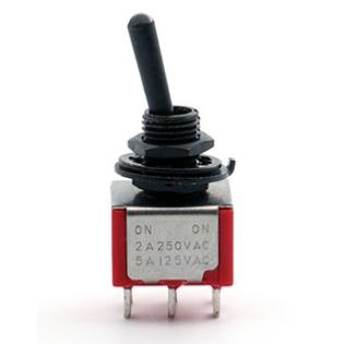 SWITCH ON/ON TIGE RONDE NOIR DPDT