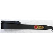 COURROIE GUITARE GAUCHO NOIRE MOTIF THE ROSE