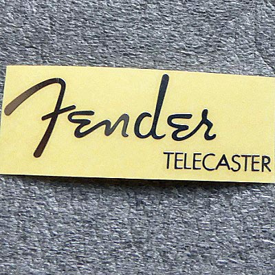 LOGO FENDER TELECASTER AUTOCOLLANT ARGENT