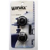 2 ATTACHE-COURROIE WARWICK STRAPLOCK NOIRES