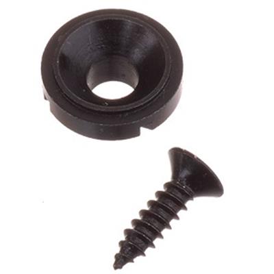 1 GUIDE CORDES GUITARE ROUND NOIR + VIS