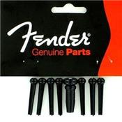 7 CHEVILLES GUITARE FENDER NOIRES POINT BLANC 5mm