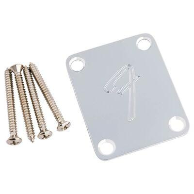 PLAQUE DE FIXATION CORPS/MANCHE FENDER F CHROME + VIS
