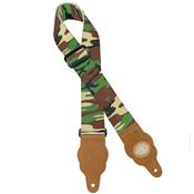 COURROIE GUITARE GAUCHO COTON VERT CAMO