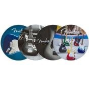 SET DE 4 DESSOUS DE VERRE FENDER CUIR