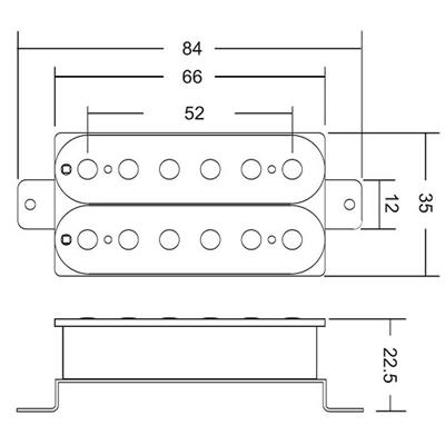 Cadres Micro Humbucker Courbés - 2 Pièces Pour Manche Et Chevalet, Compatibles Guitare Électrique, Crème/Noir/Blanc - 4