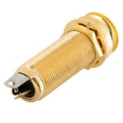 PRISE BARREL STEREO MEC DOREE AVEC ATTACHE-COURROIE