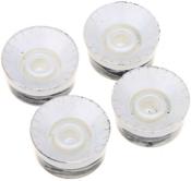 1 BOUTON LOUPE METRIQUE BLANC AVEC MOTIF OISEAU ABALONE