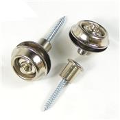 2 ATTACHE-COURROIE DUNLOP STRAPLOK FLUSH MOUNT NICKEL