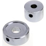 1 BOUTON ETAGE DOME SOMMET PLAT BIG CHROME (8/6mm)