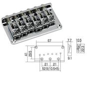CHEVALET HARDTAIL EYPARTS 12 CORDES CHROME