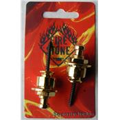 2 ATTACHE-COURROIE DOREES STRAPLOCKS BOSTON