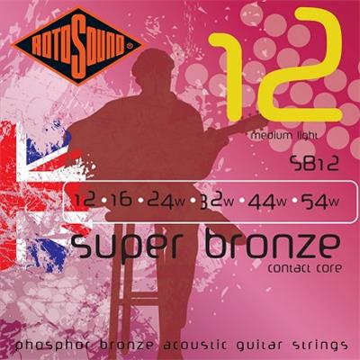 CORDES GUITARE FOLK SUPER BRONZE 12-54 ROTOSOUND SB12