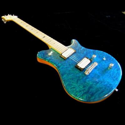GUITARE LUTHIER JOHN GUILFORD MODELE SIGNATURE TY TABOR BLEUE