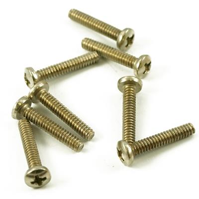 6 VIS NICKEL TETE APLATIE POUR PONTETS DE CHEVALET