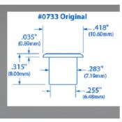 6 RONDELLES DE MECANIQUES A ENFONCER LISSE NICKEL 7.2x6.5mm