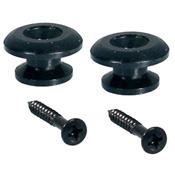 2 ATTACHE-COURROIE SOMMET PLAT 17mm NOIRES