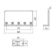 CHEVALET BASSE 4 CORDES VINTAGE ANTIQUE BRASS